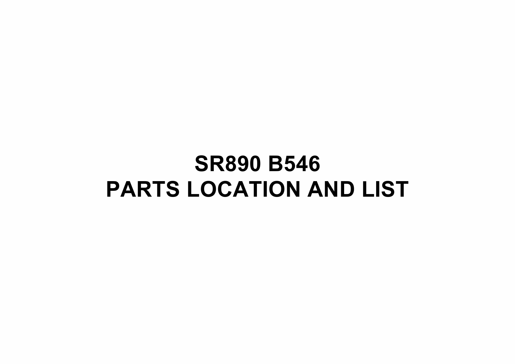 RICOH Options B546 SR890 Parts Catalog PDF download-1